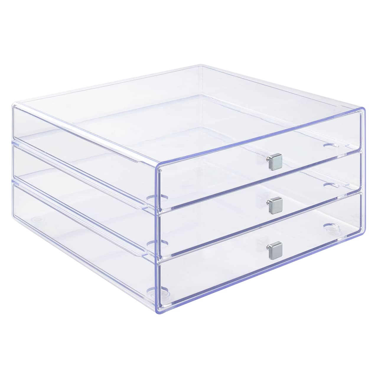 4 Pack: Clear 3-Drawer Organizer by Simply Tidy™